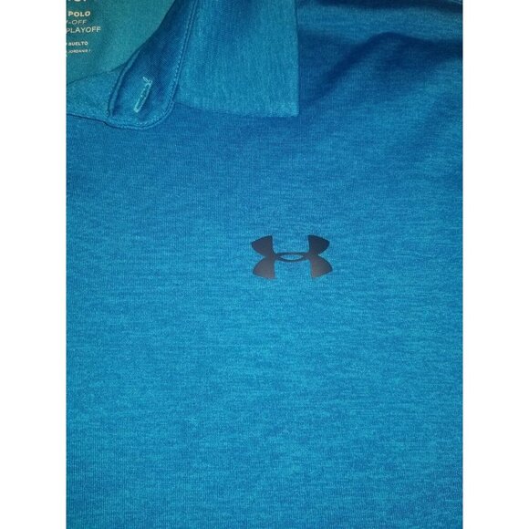 Under‎ Armour The Playoff Polo HeatGear XXL Loose Fit Blue - Picture 3 of 3